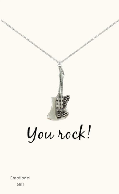 Guitar silver pendant